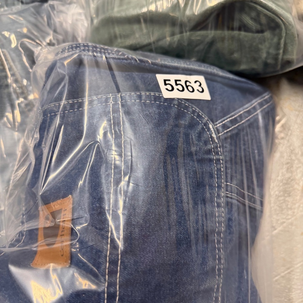 Carhartt B14 DST‎ Flannel Lined Carpenter Jeans Mens 42x30 Blue Denim Dungaree - Picture 6 of 6